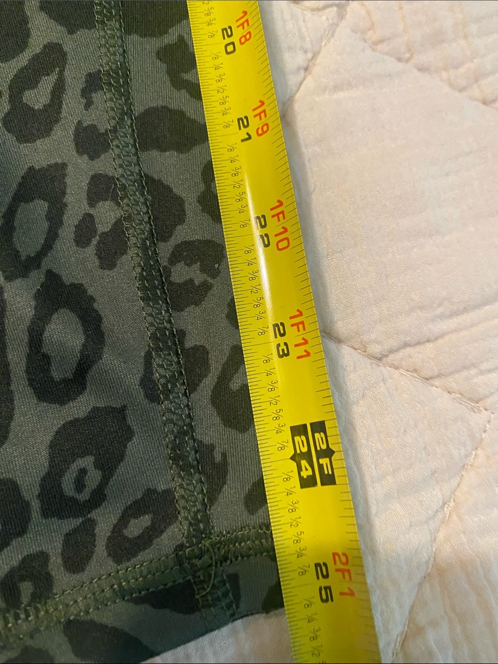 Olive Green Animal-Print High-Waist Active Leggings - Picture 11 of 12